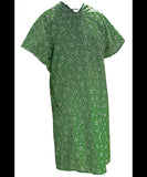 100% Polyester Printed Green Patient Gowns